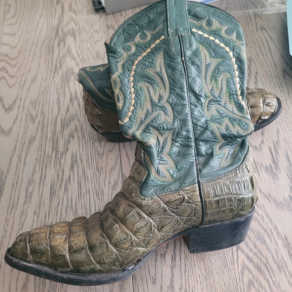 Vintage African Brand Crocodile Western Boots Men's Sz 29.5 (US 11-11.5) Cowboy